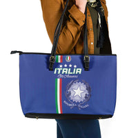 Italy Football Leather Tote Bag Come On Gli Azzurri - Wonder Print Shop