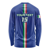 Custom Italy Football Long Sleeve Shirt Come On Gli Azzurri - Wonder Print Shop