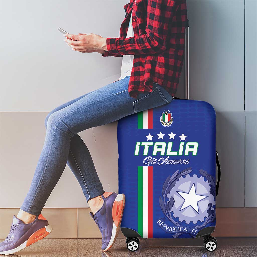 Italy Football Luggage Cover Come On Gli Azzurri - Wonder Print Shop