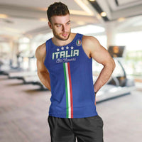 Custom Italy Football Men Tank Top Come On Gli Azzurri - Wonder Print Shop