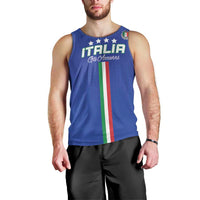 Custom Italy Football Men Tank Top Come On Gli Azzurri - Wonder Print Shop