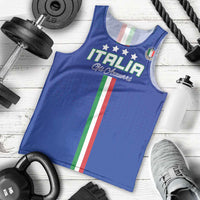 Custom Italy Football Men Tank Top Come On Gli Azzurri - Wonder Print Shop