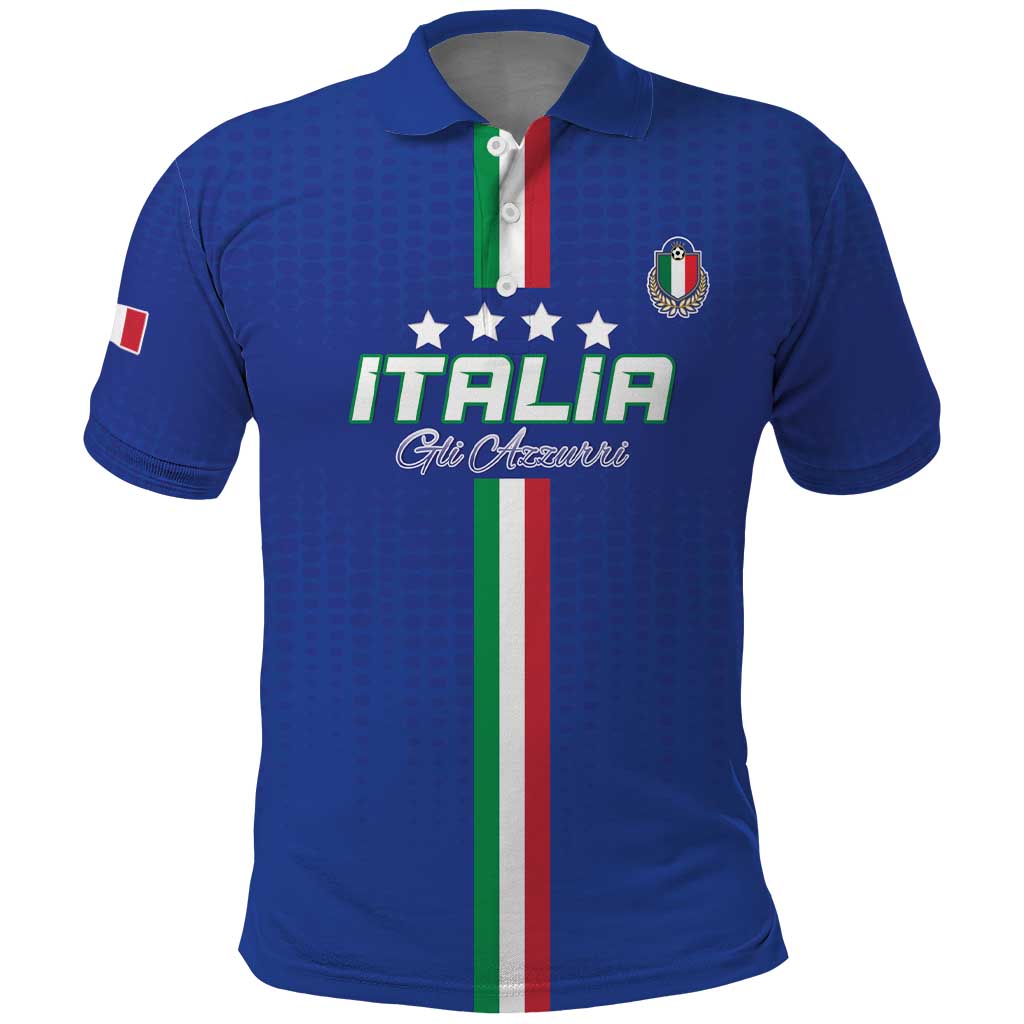 Custom Italy Football Polo Shirt Come On Gli Azzurri - Wonder Print Shop