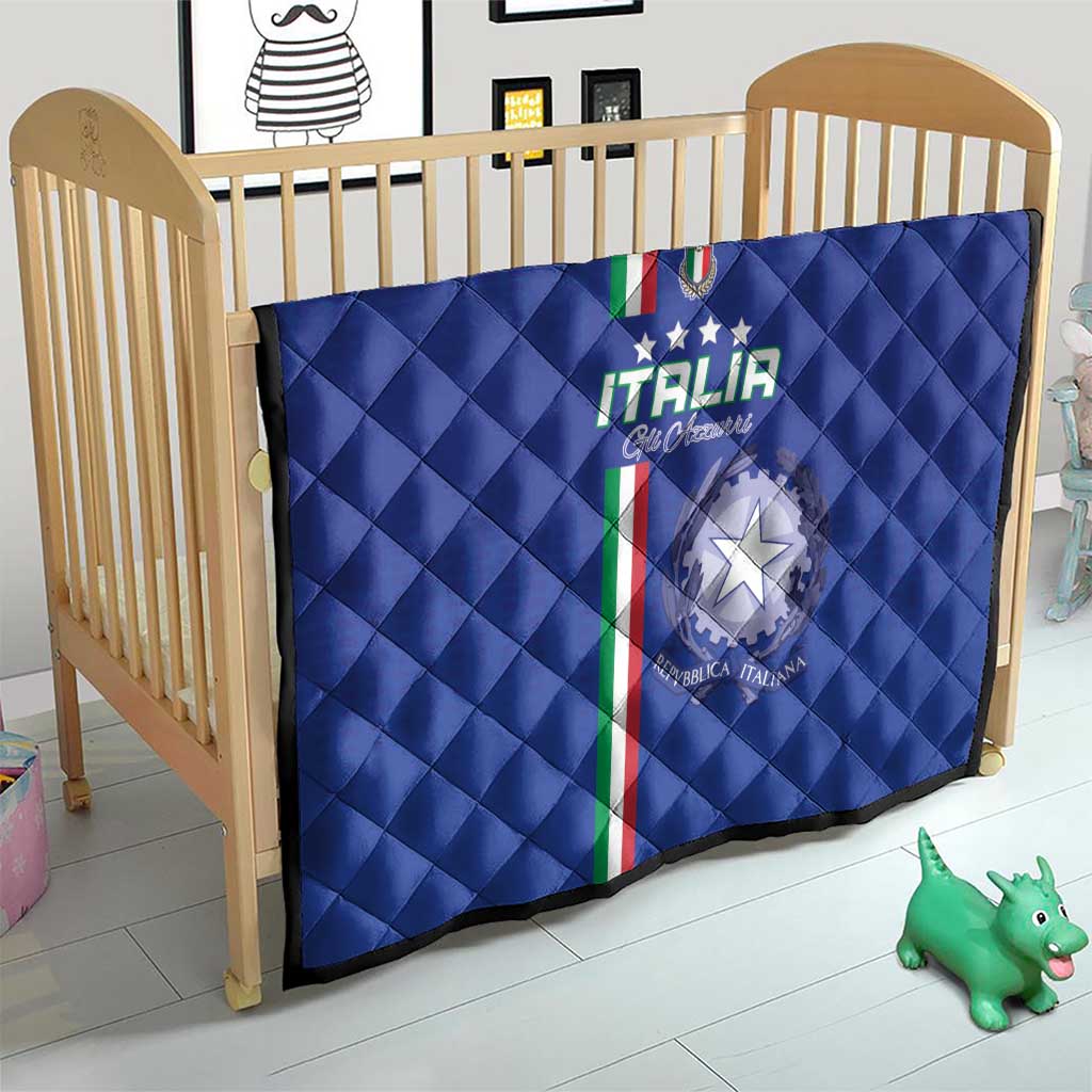 Italy Football Quilt Come On Gli Azzurri - Wonder Print Shop