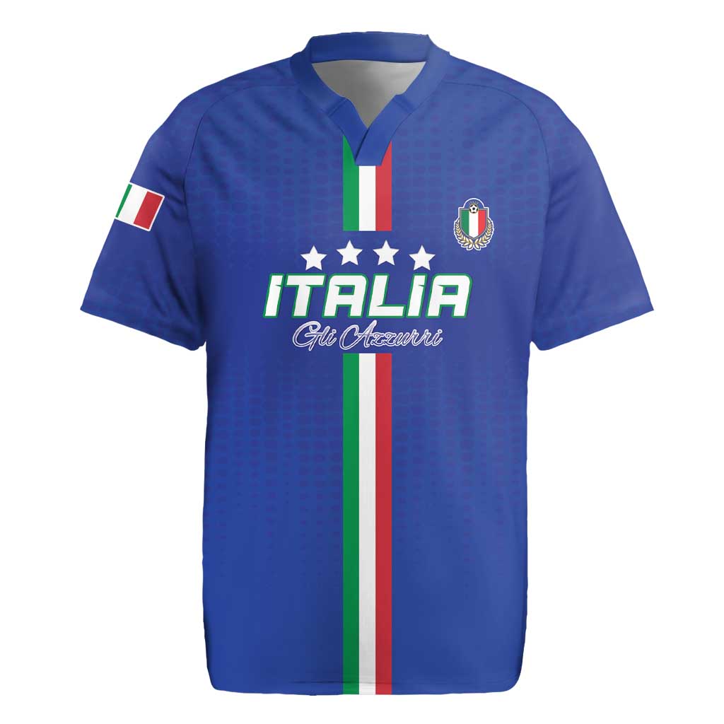 Custom Italy Football Rugby Jersey Come On Gli Azzurri - Wonder Print Shop
