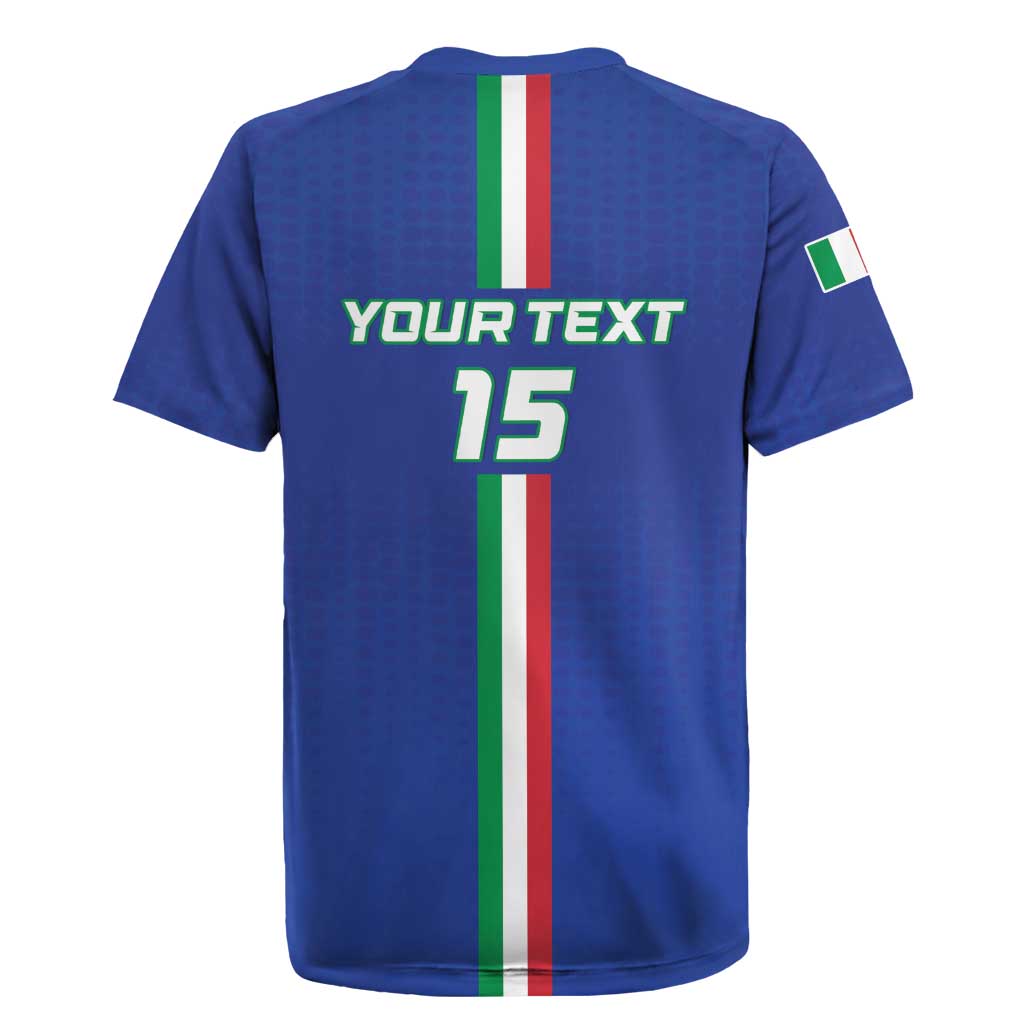 Custom Italy Football Rugby Jersey Come On Gli Azzurri - Wonder Print Shop