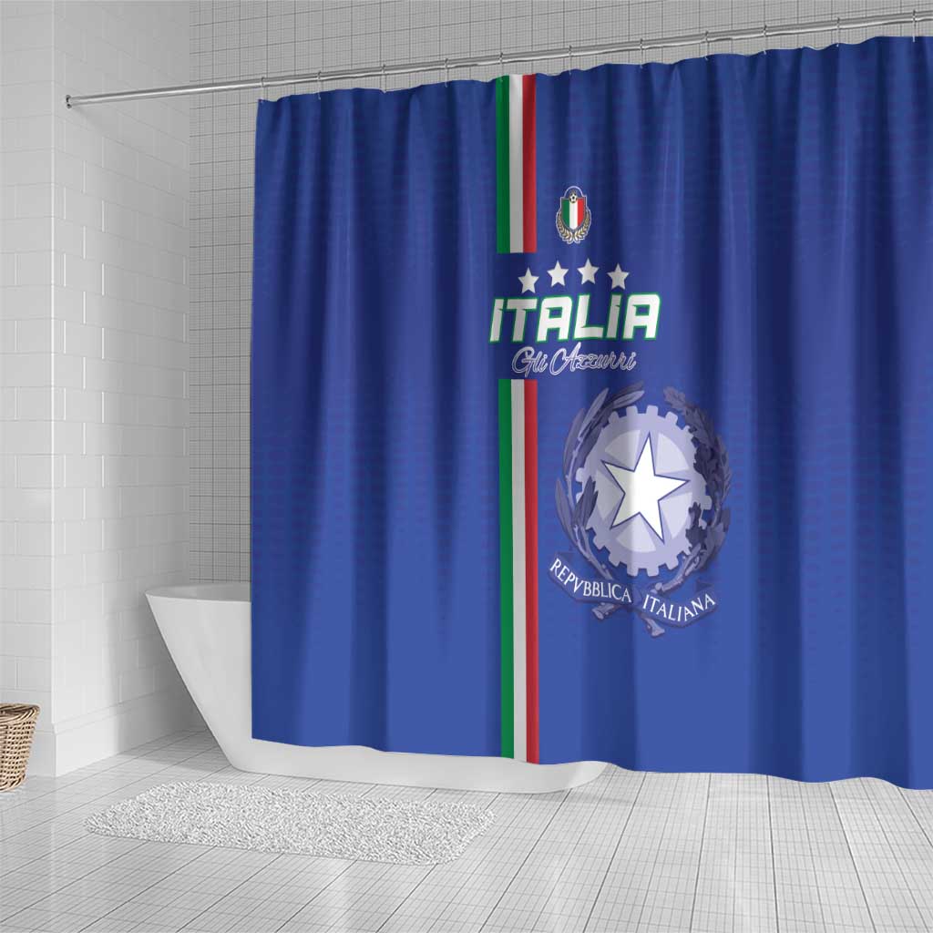 Italy Football Shower Curtain Come On Gli Azzurri - Wonder Print Shop