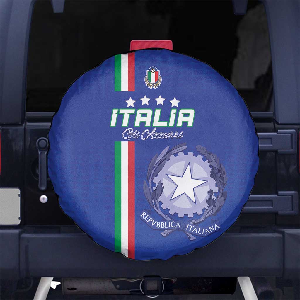 Italy Football Spare Tire Cover Come On Gli Azzurri - Wonder Print Shop