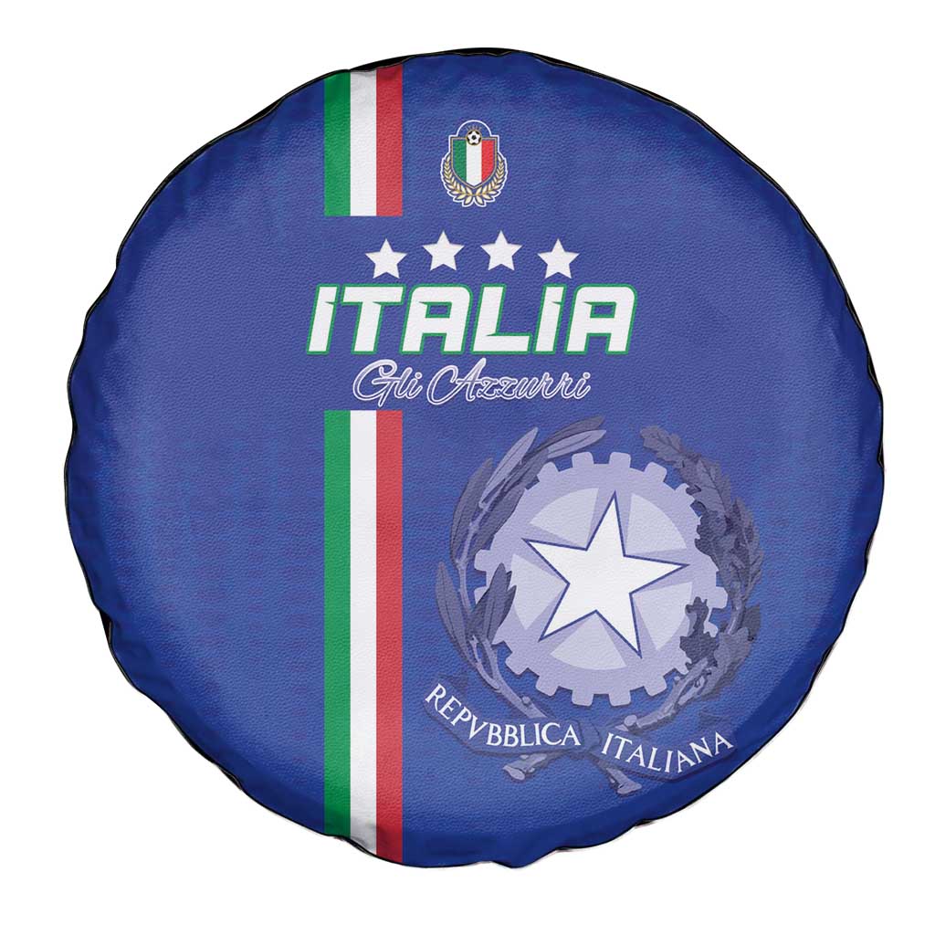 Italy Football Spare Tire Cover Come On Gli Azzurri - Wonder Print Shop
