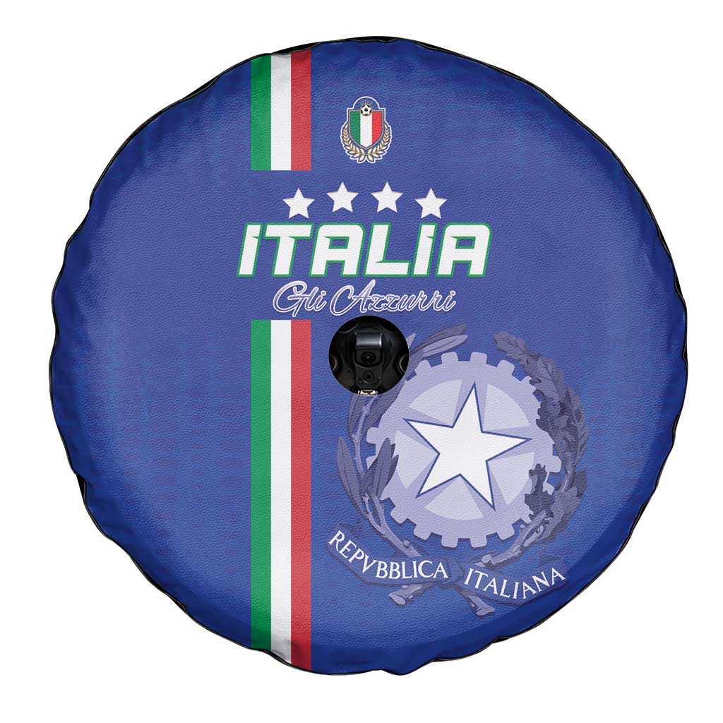 Italy Football Spare Tire Cover Come On Gli Azzurri - Wonder Print Shop