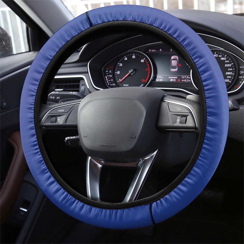 Italy Football Steering Wheel Cover Come On Gli Azzurri - Wonder Print Shop