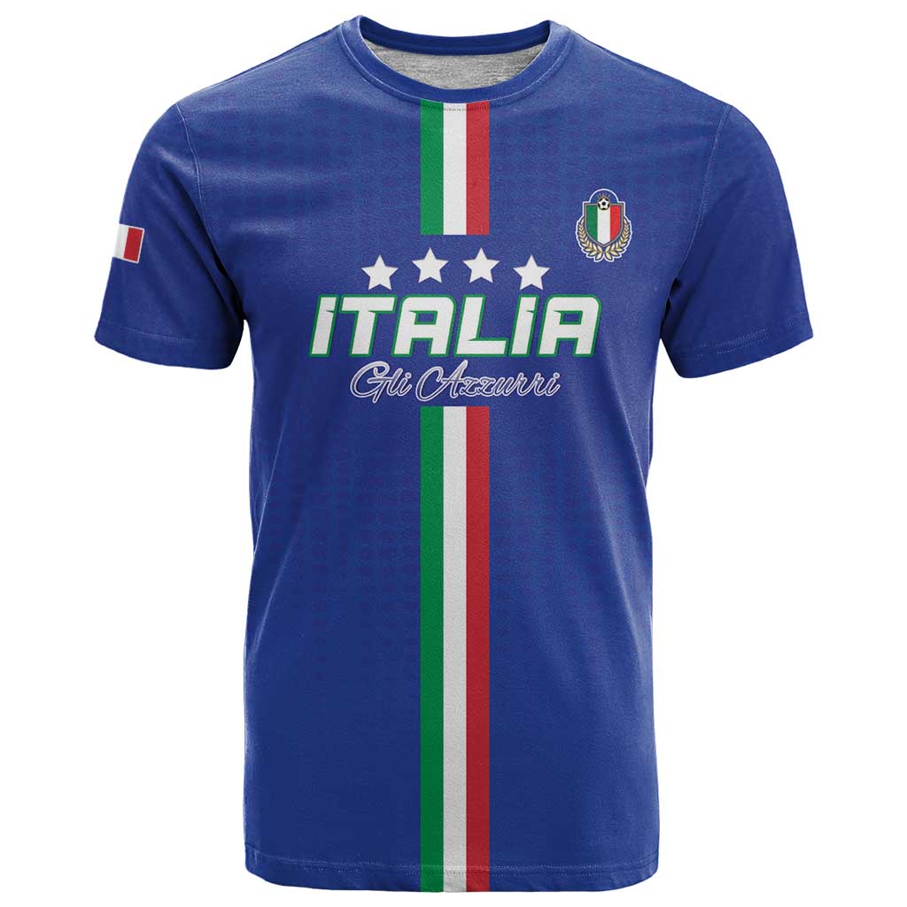 Custom Italy Football T Shirt Come On Gli Azzurri - Wonder Print Shop