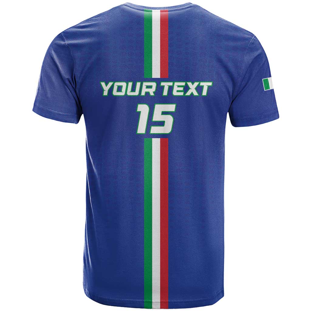 Custom Italy Football T Shirt Come On Gli Azzurri - Wonder Print Shop