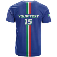 Custom Italy Football T Shirt Come On Gli Azzurri - Wonder Print Shop