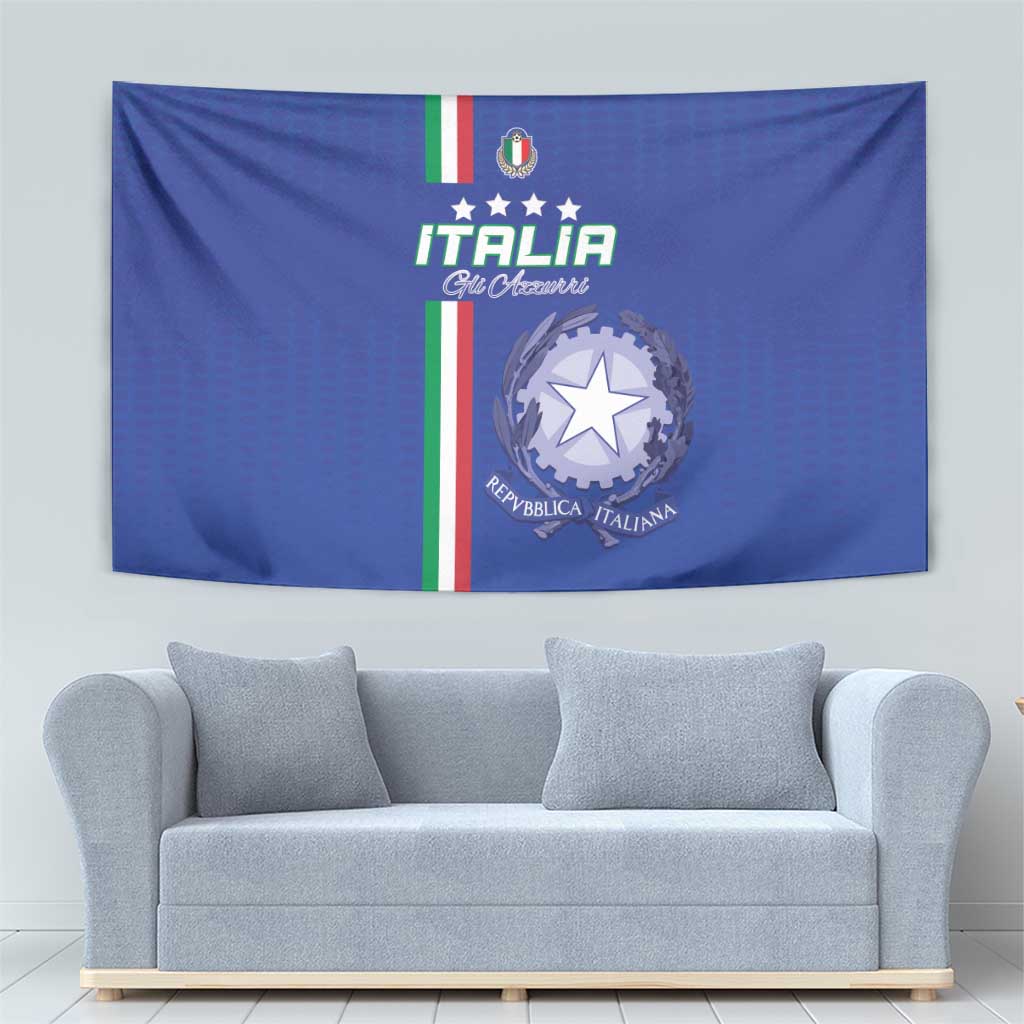 Italy Football Tapestry Come On Gli Azzurri - Wonder Print Shop