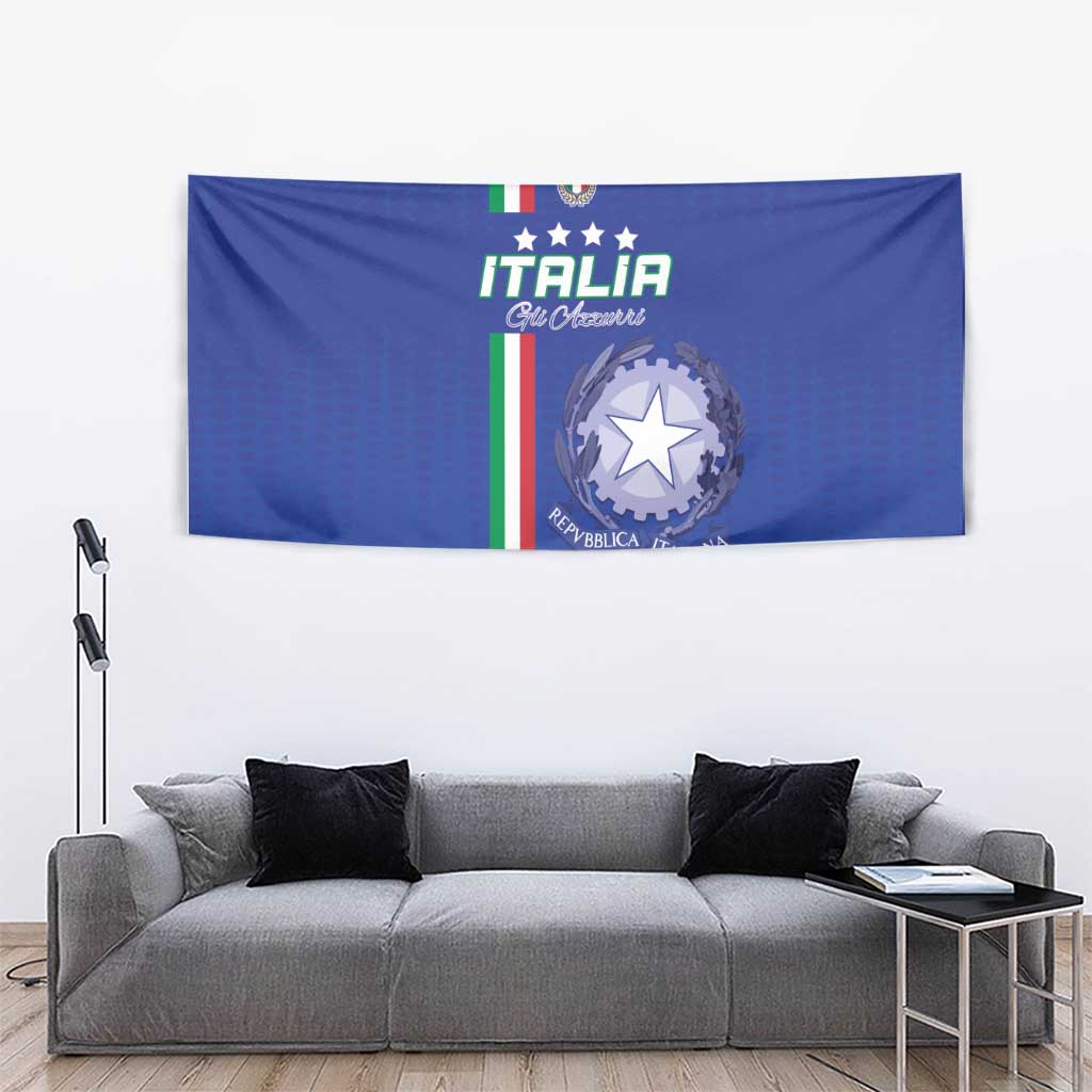 Italy Football Tapestry Come On Gli Azzurri - Wonder Print Shop