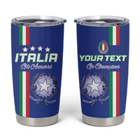 Custom Italy Football Tumbler Cup Come On Gli Azzurri - Wonder Print Shop
