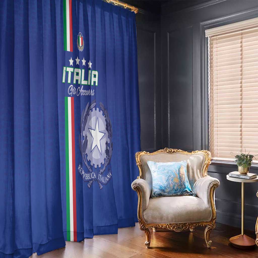 Italy Football Window Curtain Come On Gli Azzurri - Wonder Print Shop