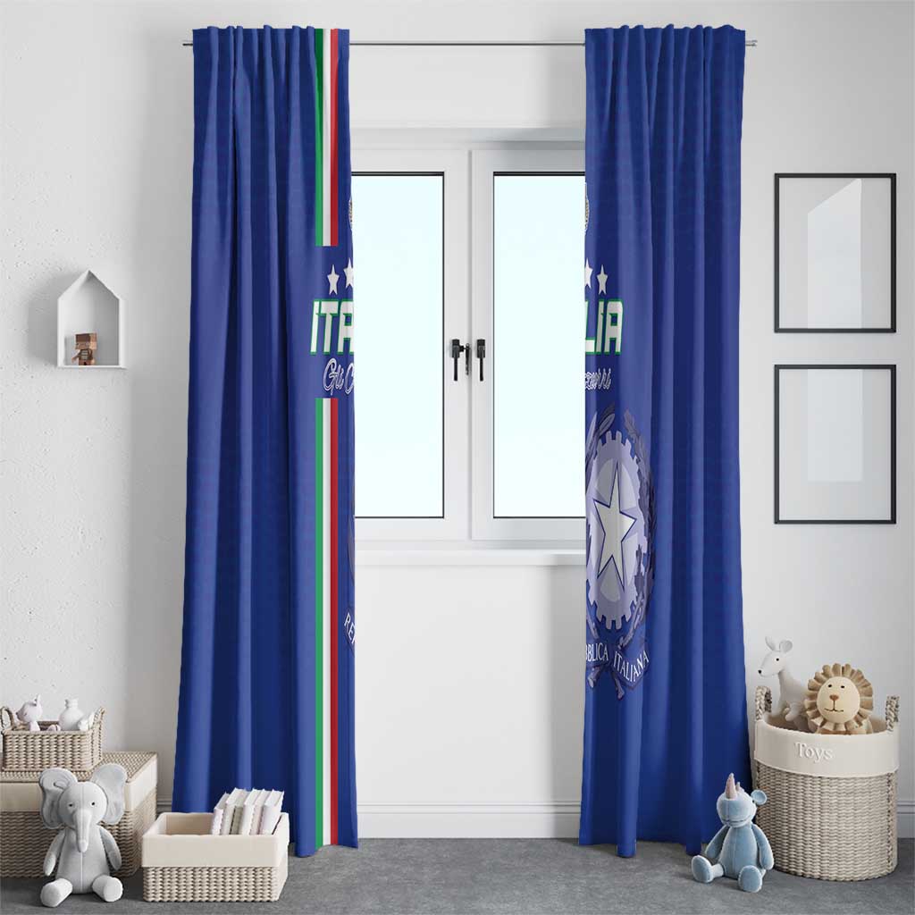 Italy Football Window Curtain Come On Gli Azzurri - Wonder Print Shop