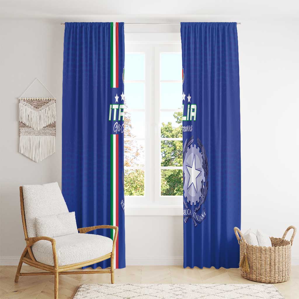 Italy Football Window Curtain Come On Gli Azzurri - Wonder Print Shop