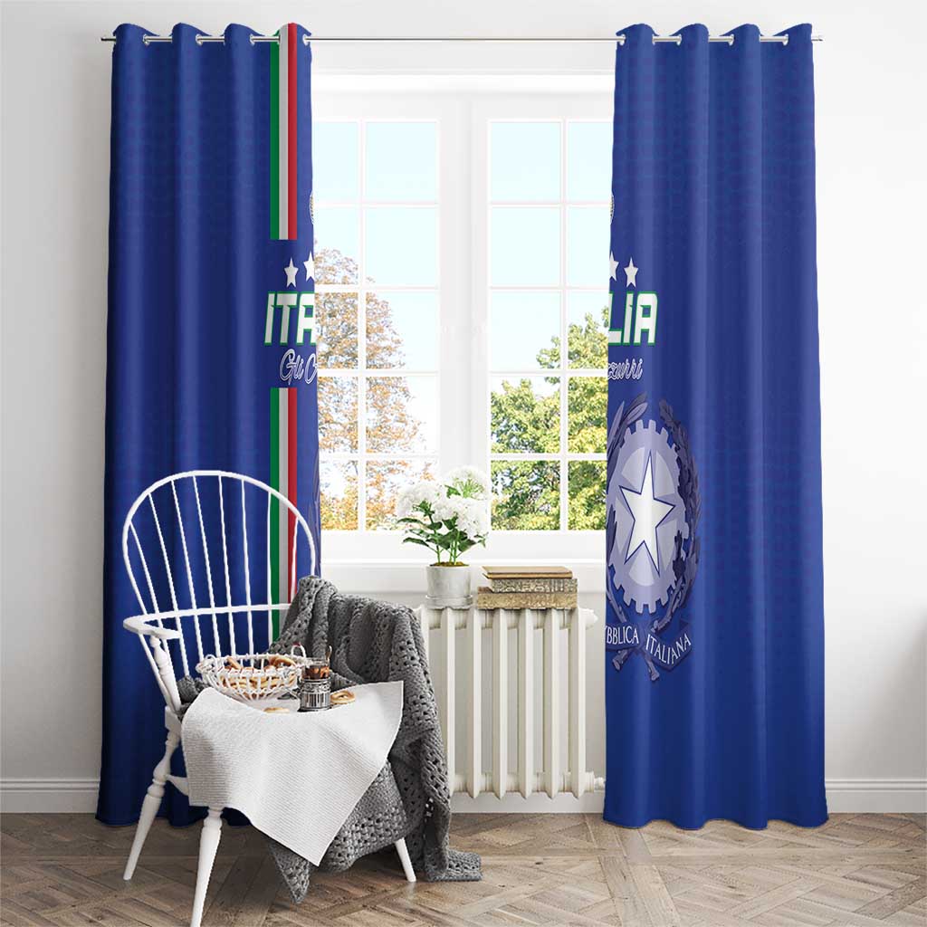 Italy Football Window Curtain Come On Gli Azzurri - Wonder Print Shop