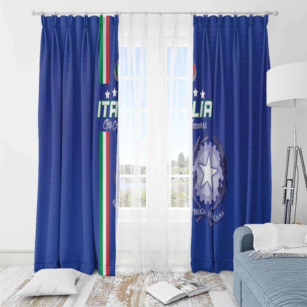 Italy Football Window Curtain Come On Gli Azzurri - Wonder Print Shop