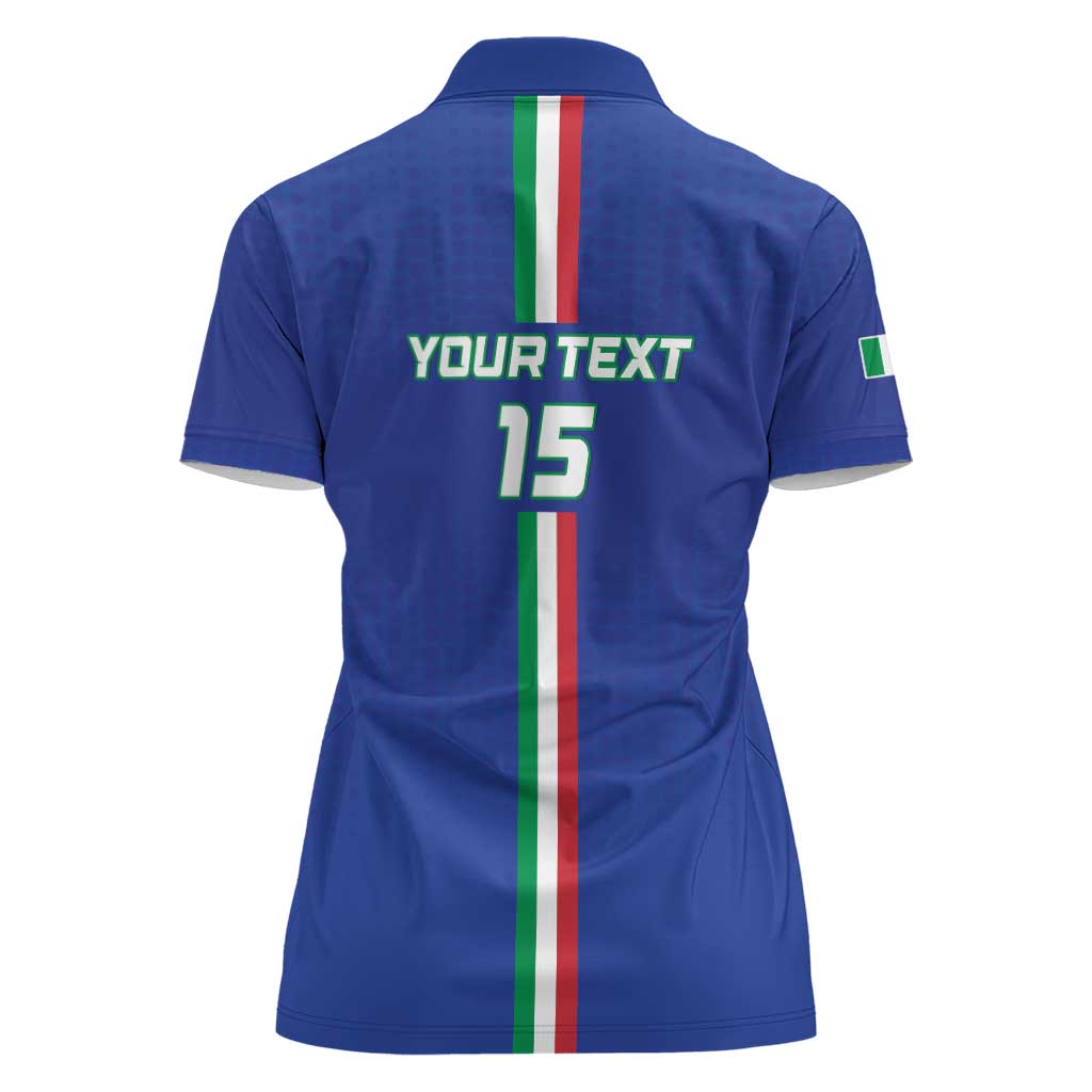 Custom Italy Football Women Polo Shirt Come On Gli Azzurri - Wonder Print Shop