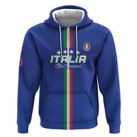 Custom Italy Football Zip Hoodie Come On Gli Azzurri - Wonder Print Shop