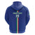 Custom Italy Football Zip Hoodie Come On Gli Azzurri - Wonder Print Shop
