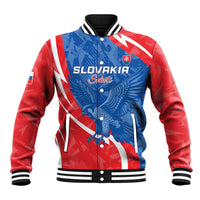 Custom Slovakia Football Baseball Jacket Come On Sokoli - Wonder Print Shop
