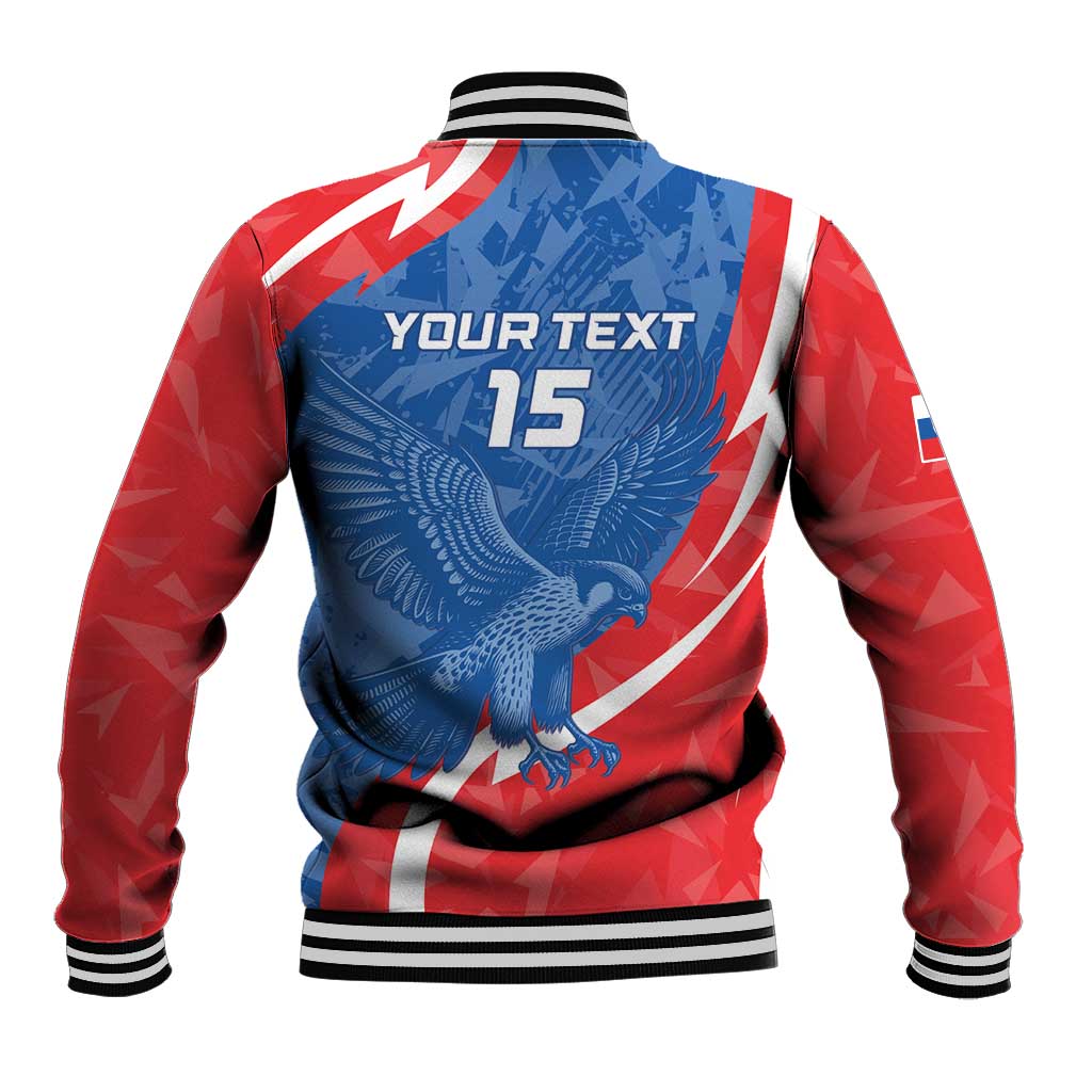 Custom Slovakia Football Baseball Jacket Come On Sokoli - Wonder Print Shop
