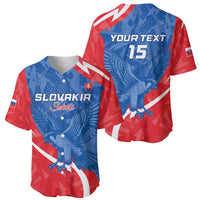 Custom Slovakia Football Baseball Jersey Come On Sokoli - Wonder Print Shop