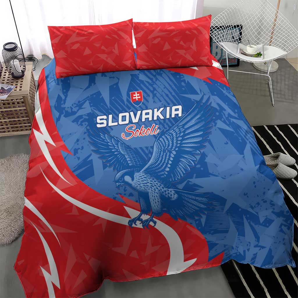 Slovakia Football Bedding Set Come On Sokoli - Wonder Print Shop