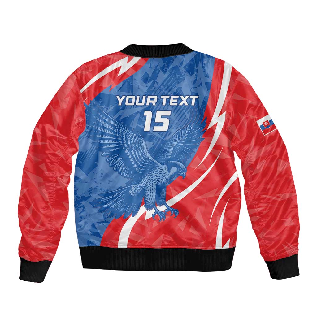 Custom Slovakia Football Bomber Jacket Come On Sokoli - Wonder Print Shop