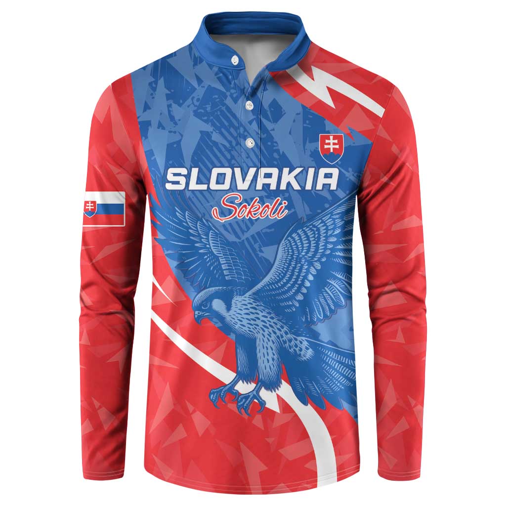 Custom Slovakia Football Button Sweatshirt Come On Sokoli - Wonder Print Shop
