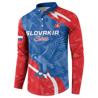 Custom Slovakia Football Button Sweatshirt Come On Sokoli - Wonder Print Shop