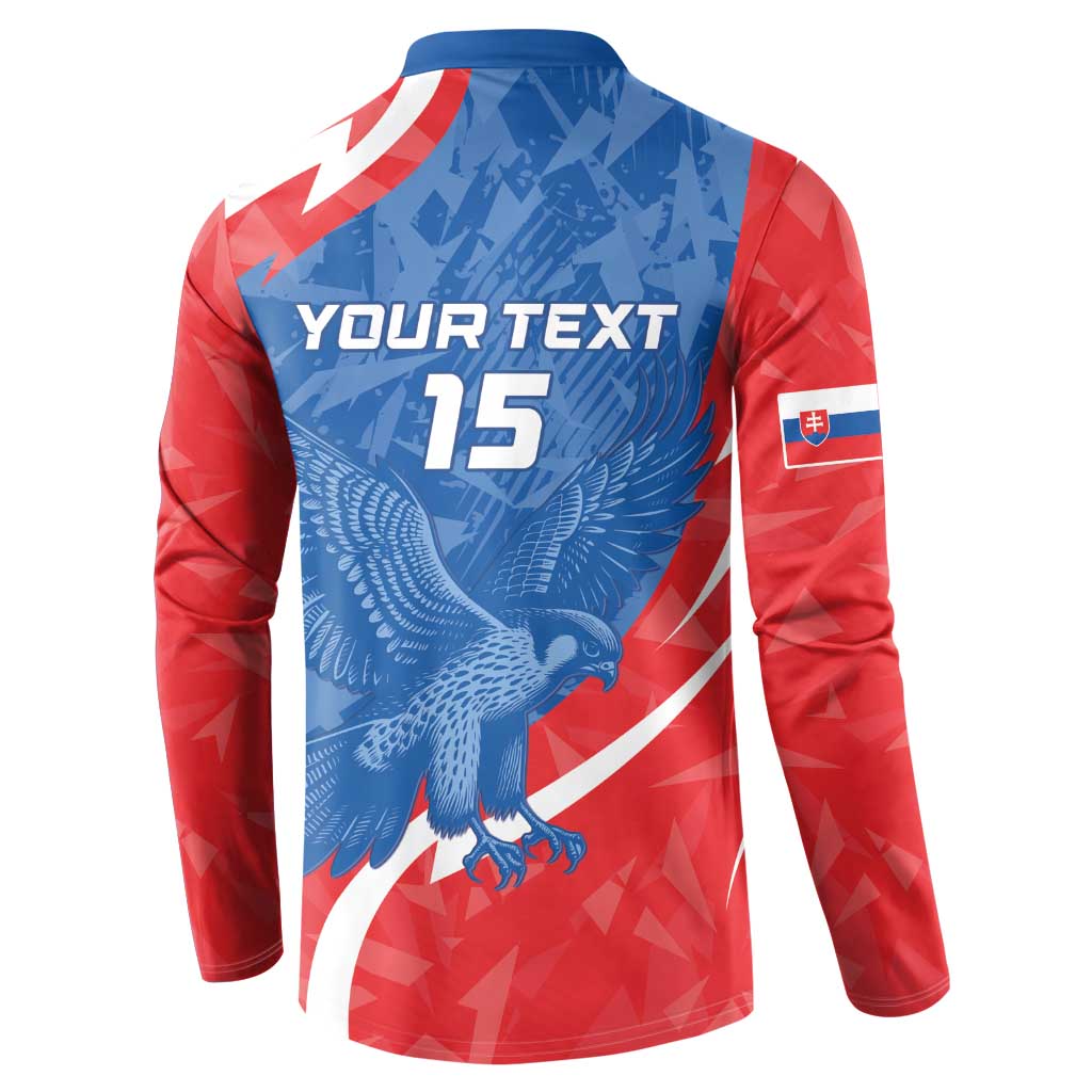 Custom Slovakia Football Button Sweatshirt Come On Sokoli - Wonder Print Shop