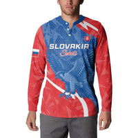 Custom Slovakia Football Button Sweatshirt Come On Sokoli - Wonder Print Shop