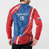 Custom Slovakia Football Button Sweatshirt Come On Sokoli - Wonder Print Shop