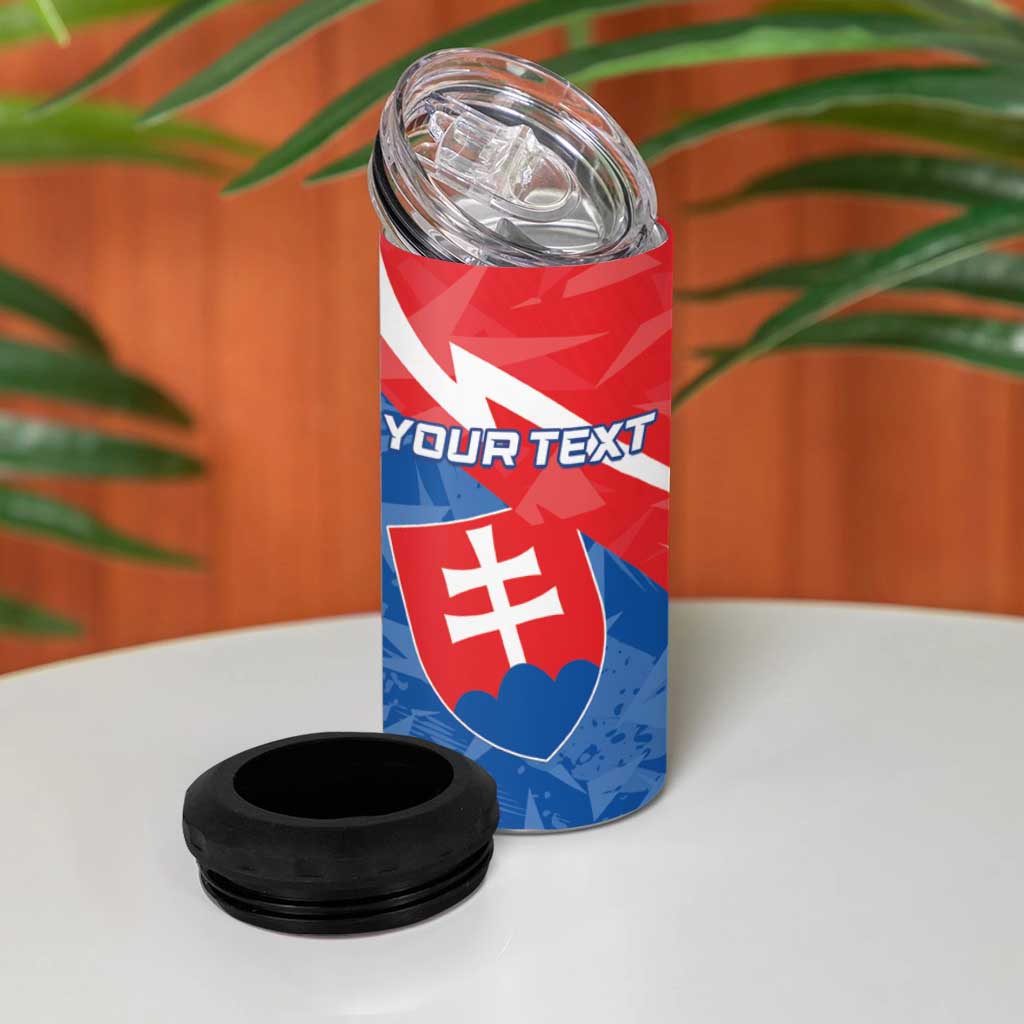 Custom Slovakia Football 4 in 1 Can Cooler Tumbler Come On Sokoli - Wonder Print Shop