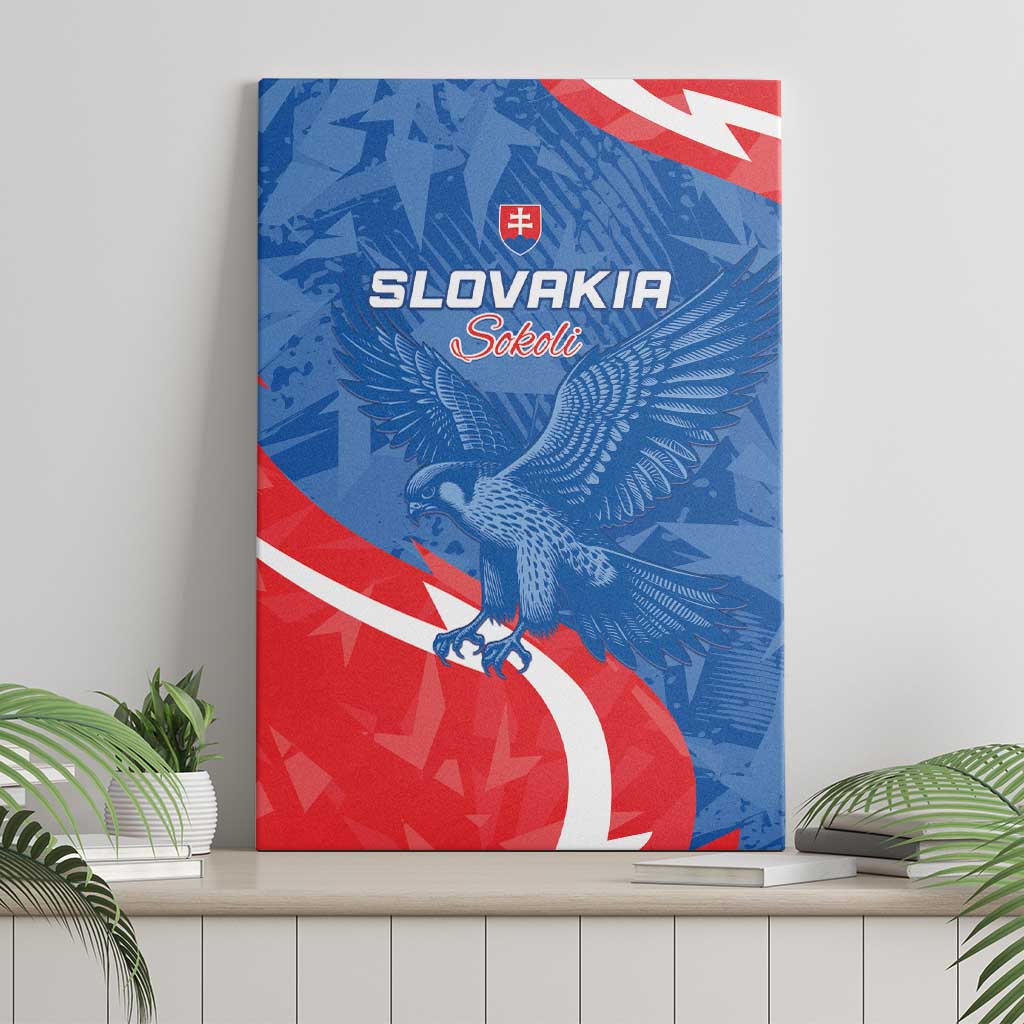 Slovakia Football Canvas Wall Art Come On Sokoli - Wonder Print Shop