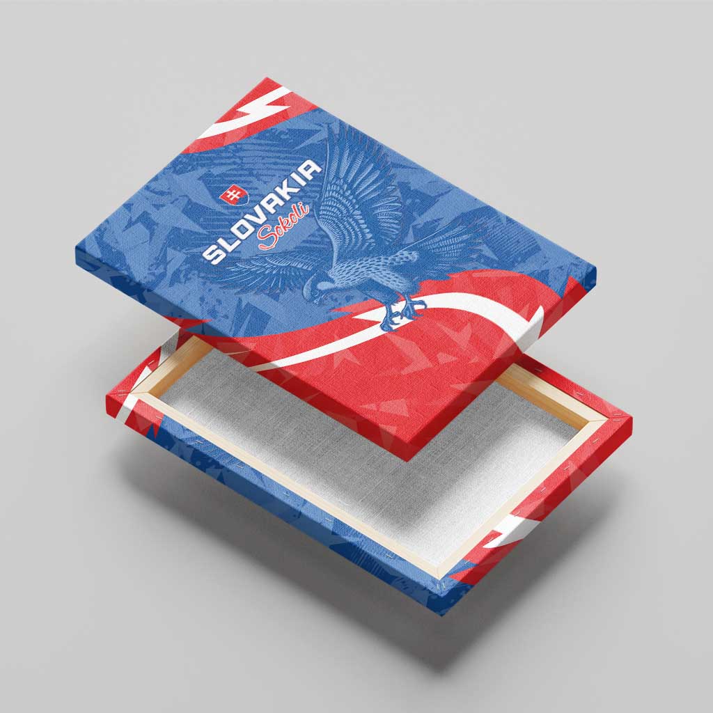 Slovakia Football Canvas Wall Art Come On Sokoli - Wonder Print Shop