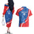 Custom Slovakia Football Couples Matching Off The Shoulder Long Sleeve Dress and Hawaiian Shirt Come On Sokoli - Wonder Print Shop