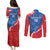 Custom Slovakia Football Couples Matching Puletasi and Long Sleeve Button Shirt Come On Sokoli - Wonder Print Shop