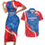Custom Slovakia Football Couples Matching Short Sleeve Bodycon Dress and Hawaiian Shirt Come On Sokoli - Wonder Print Shop
