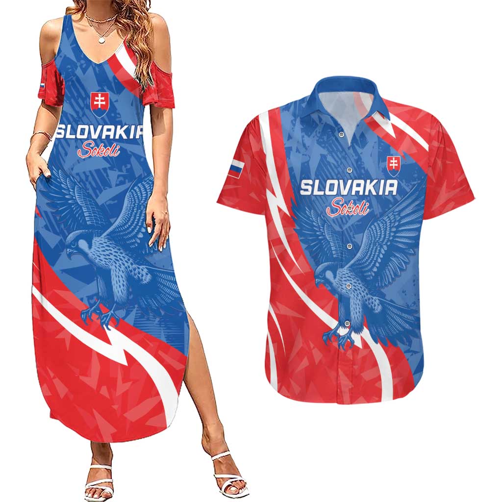 Custom Slovakia Football Couples Matching Summer Maxi Dress and Hawaiian Shirt Come On Sokoli - Wonder Print Shop