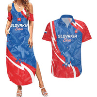 Custom Slovakia Football Couples Matching Summer Maxi Dress and Hawaiian Shirt Come On Sokoli - Wonder Print Shop