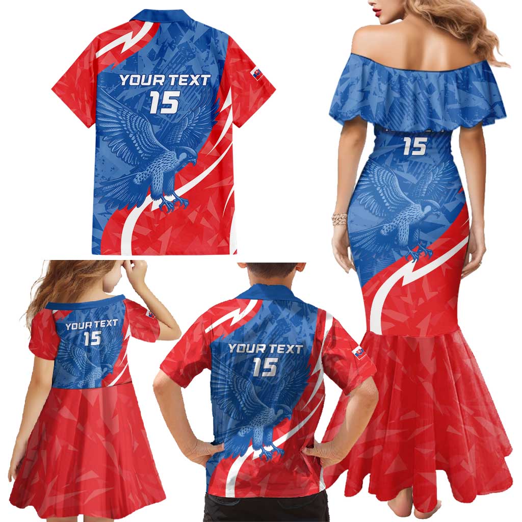 Custom Slovakia Football Family Matching Mermaid Dress and Hawaiian Shirt Come On Sokoli - Wonder Print Shop