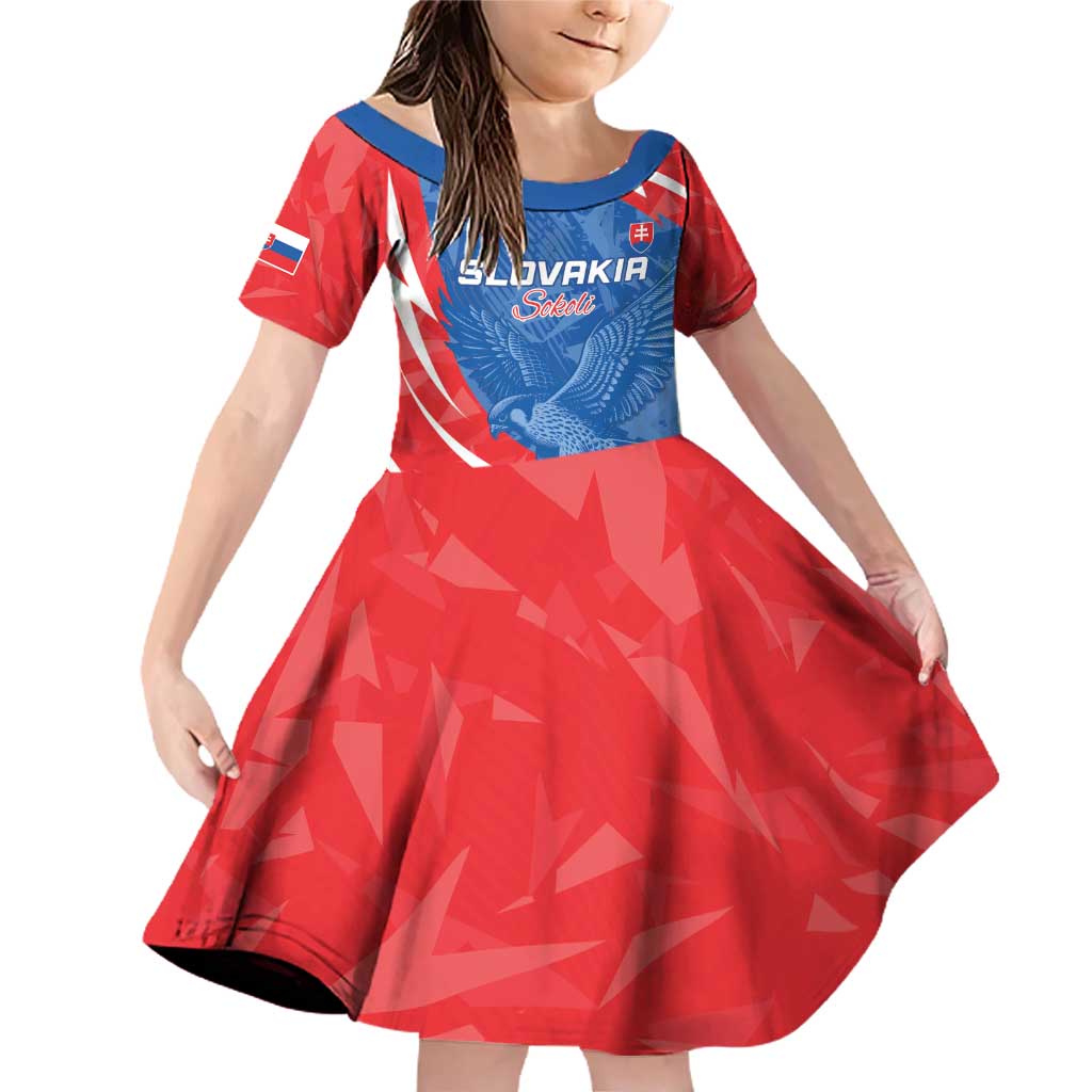 Custom Slovakia Football Family Matching Off Shoulder Short Dress and Hawaiian Shirt Come On Sokoli - Wonder Print Shop