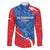 Custom Slovakia Football Family Matching Puletasi and Hawaiian Shirt Come On Sokoli - Wonder Print Shop
